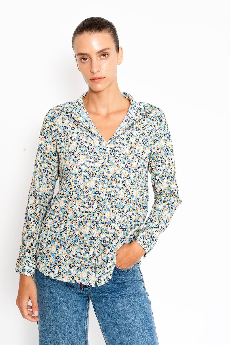 חולצת קרלה פרחונית