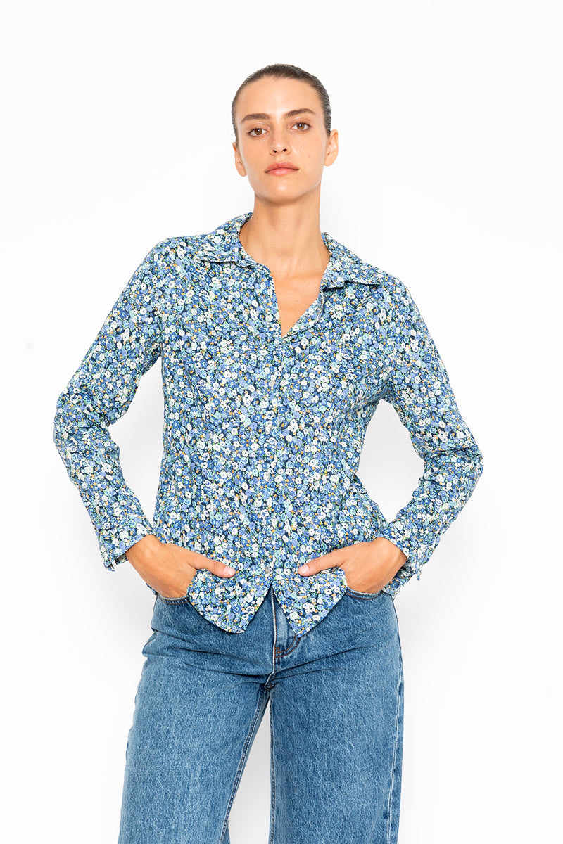 חולצת קרלה פרחונית