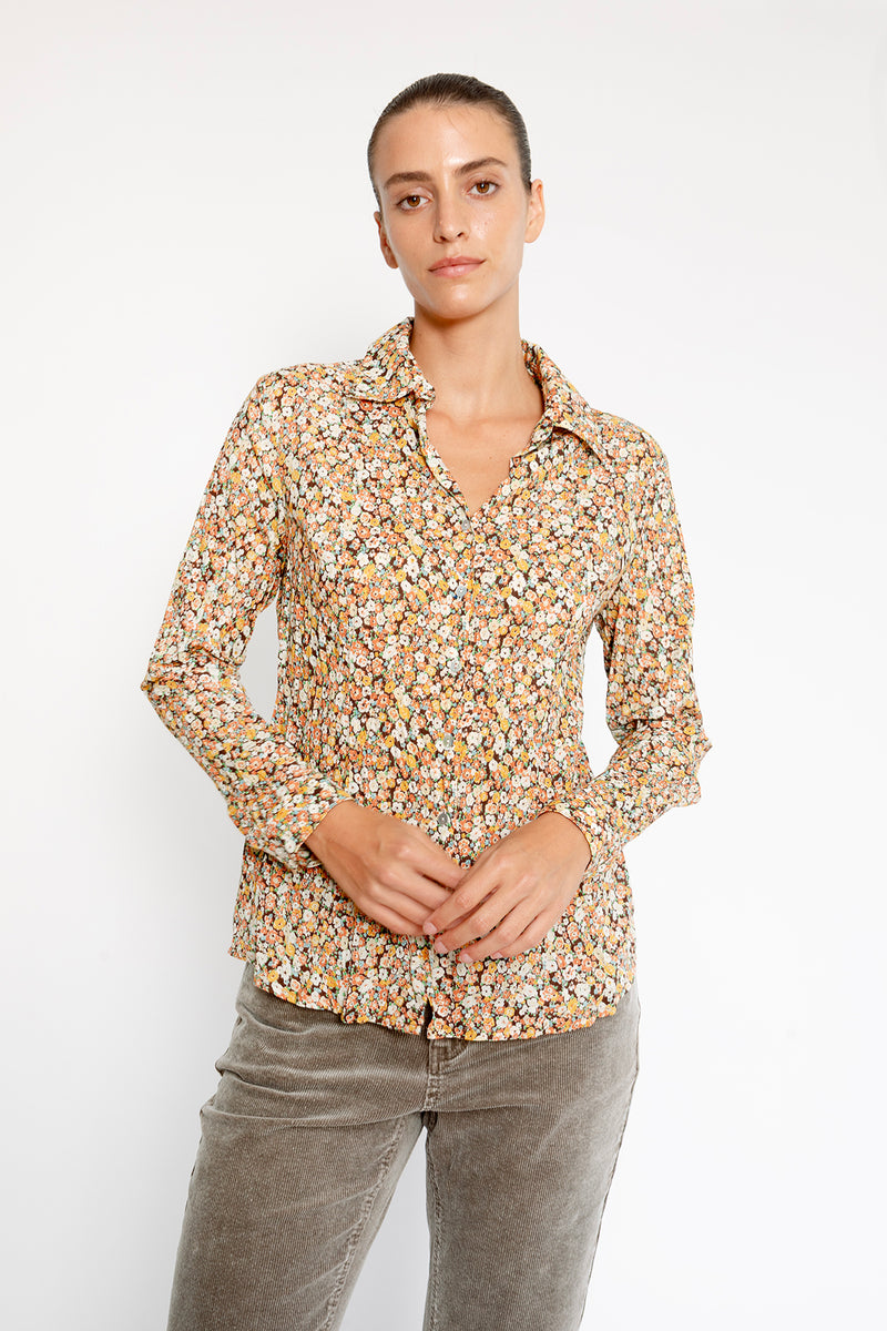 חולצת קרלה פרחונית