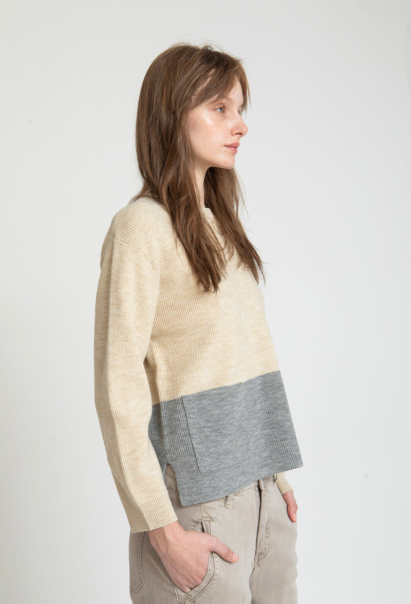 N.T24 BICOLOR SWEATER