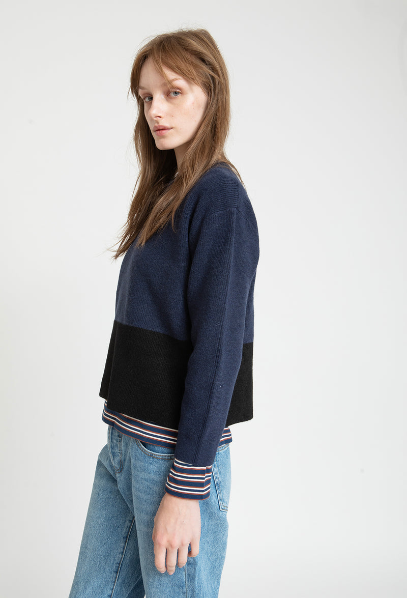 N.T24 BICOLOR SWEATER